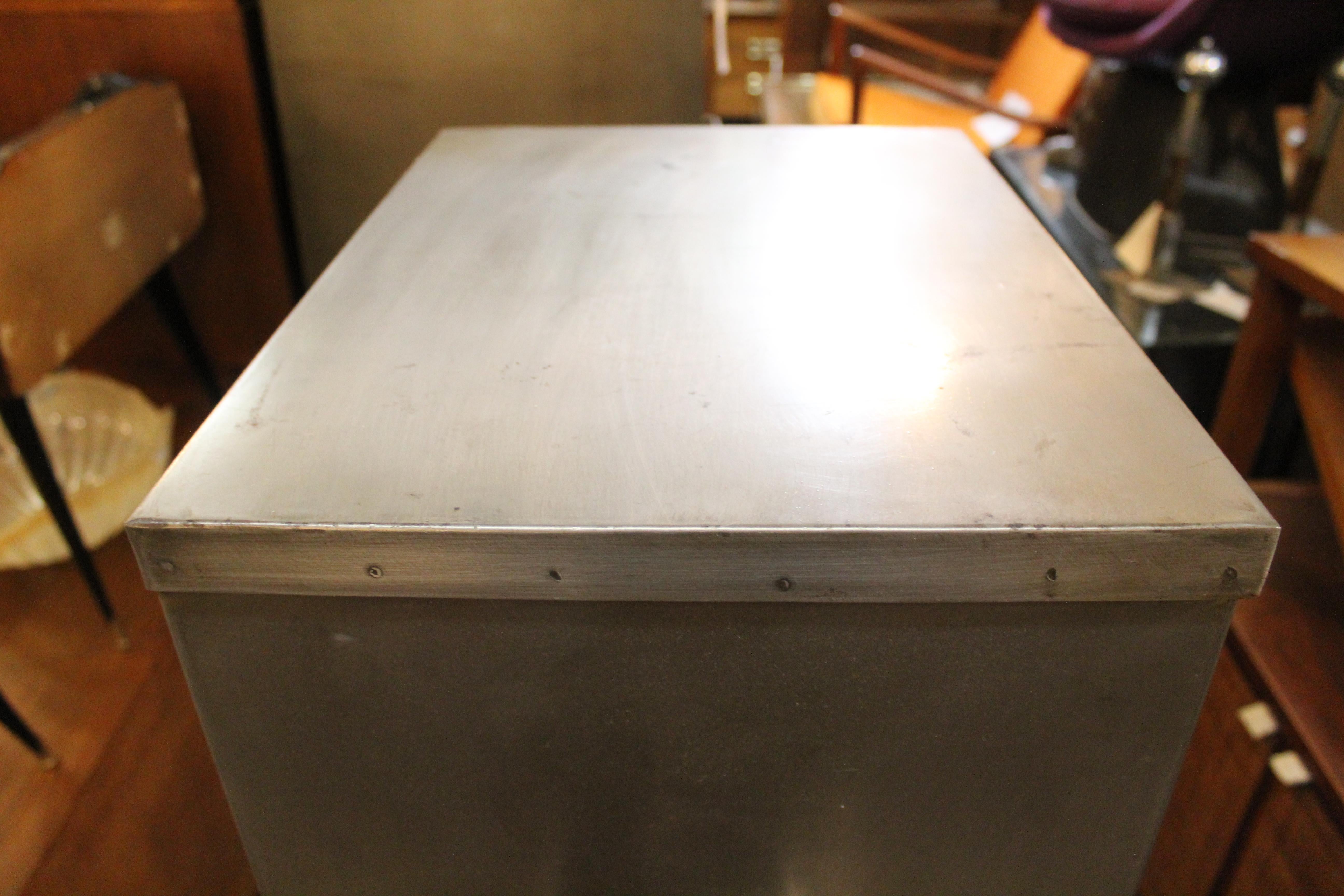 Industrial Cabinet with Shelves & Glass Door For Sale 2