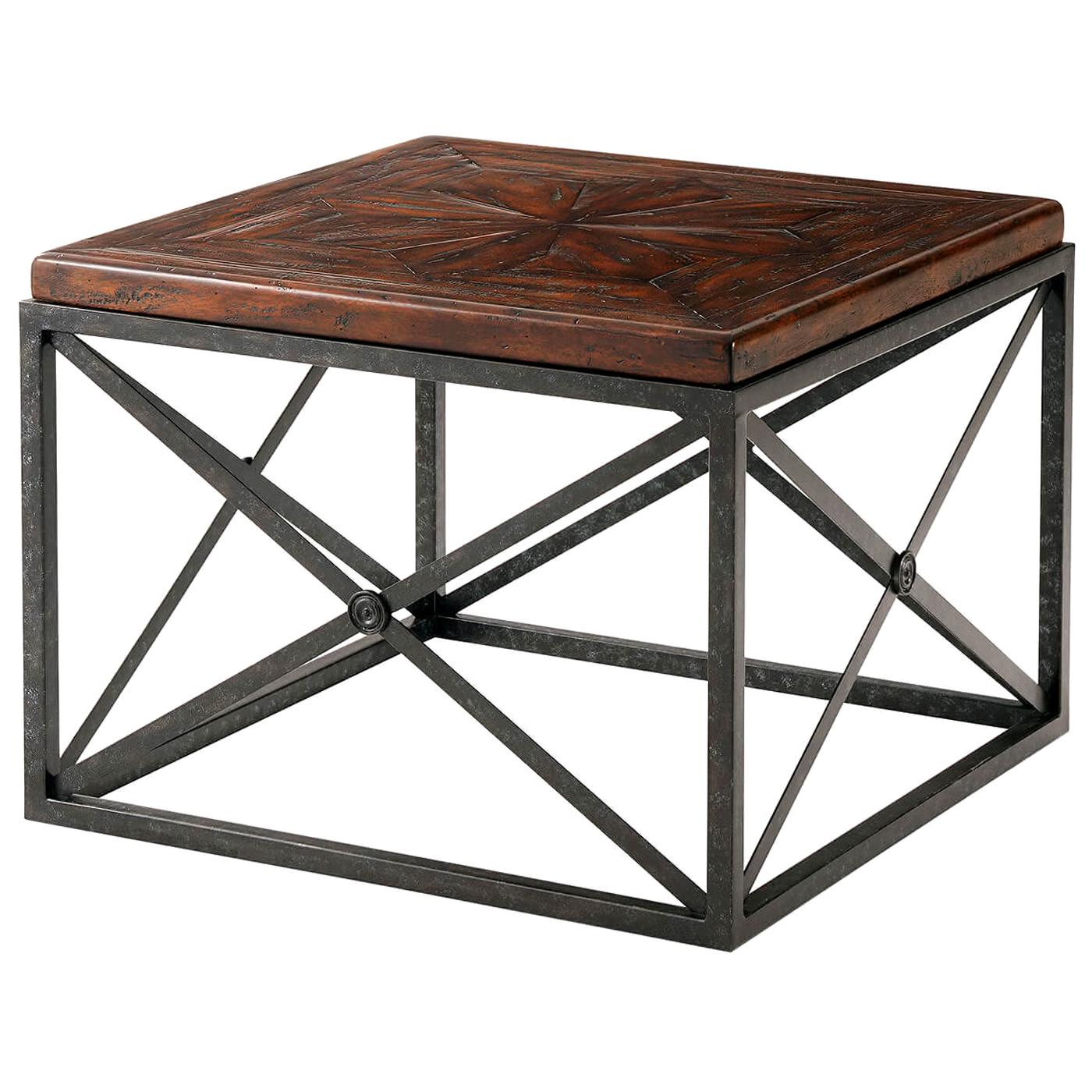 Industrial Campaign Cocktail Table