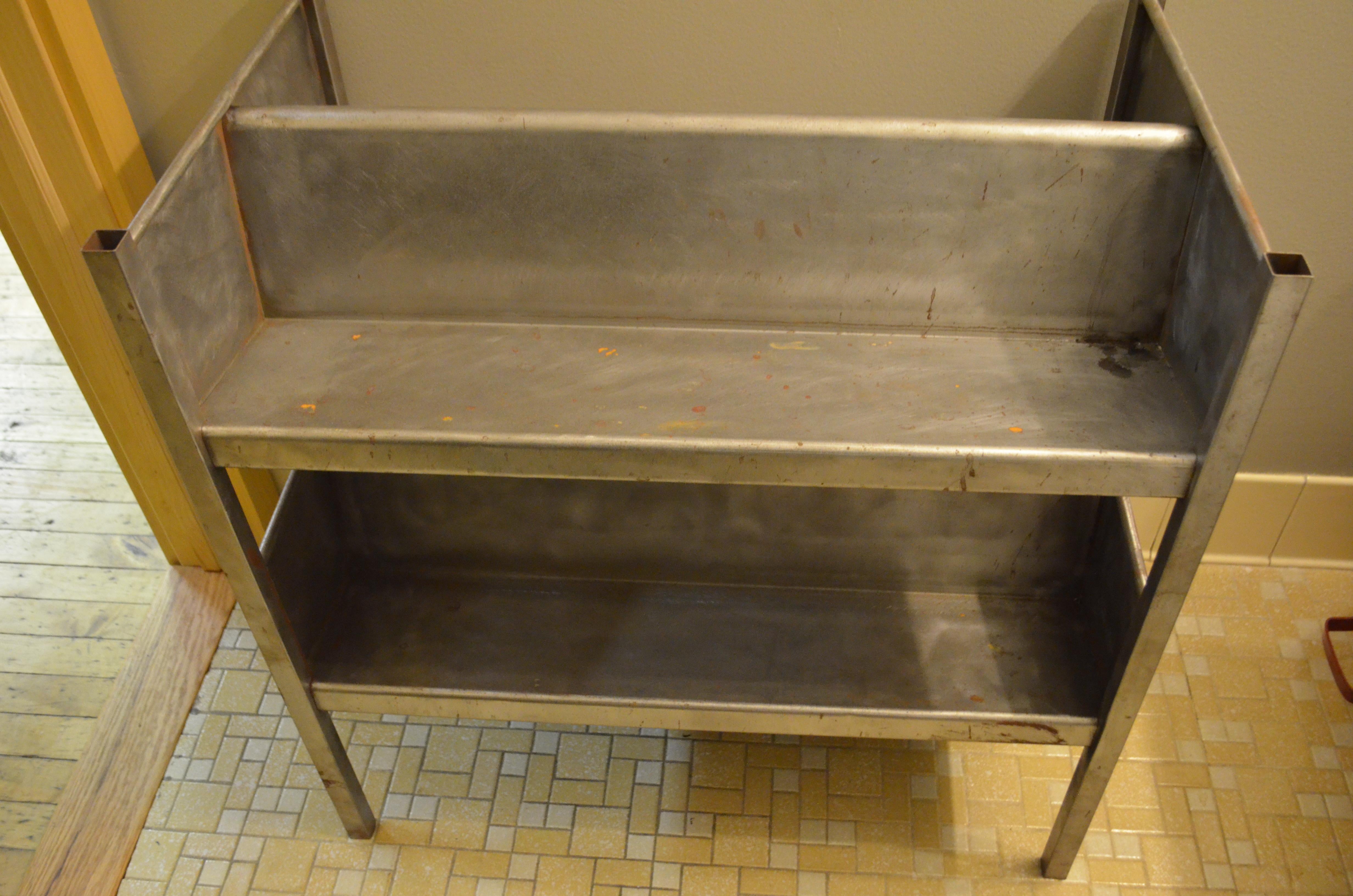 Industrial Cart of Steel with Storage Shelves In Good Condition In Madison, WI