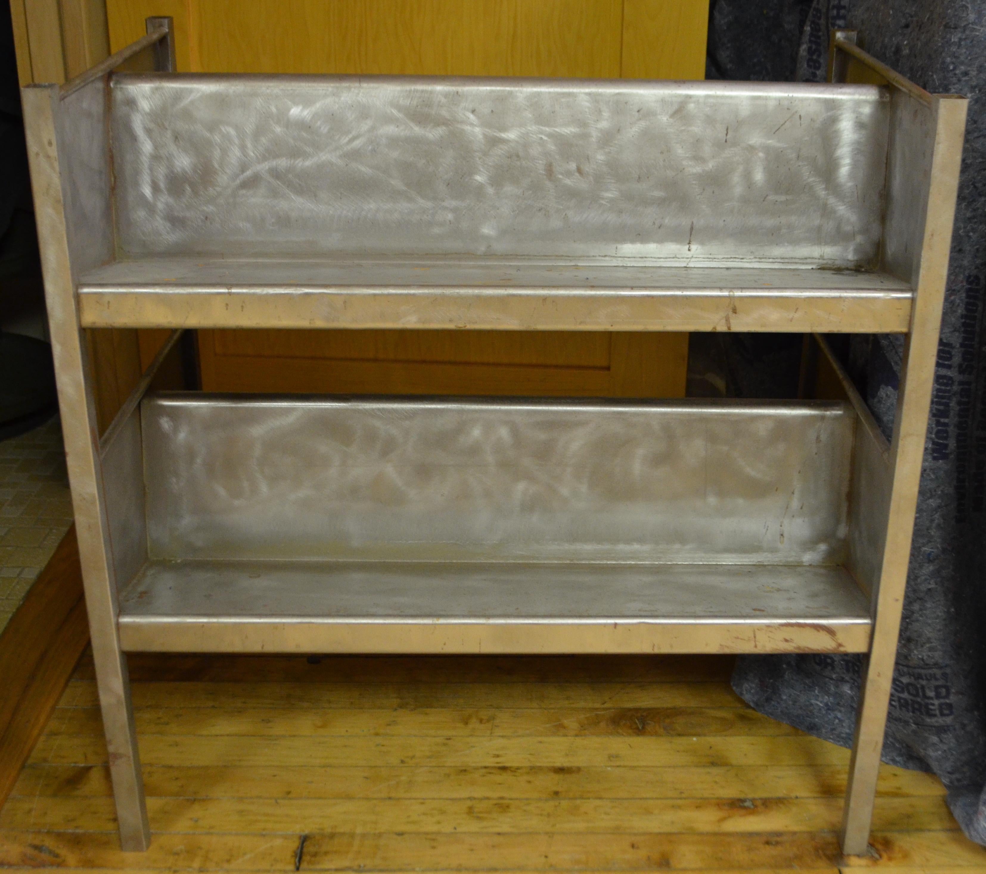 Late 20th Century Industrial Cart of Steel with Storage Shelves