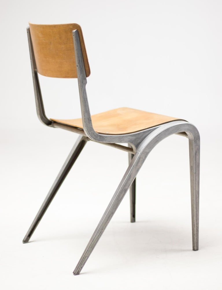 Mid-Century Modern Industrial Cast Aluminum Chair by James Leonard