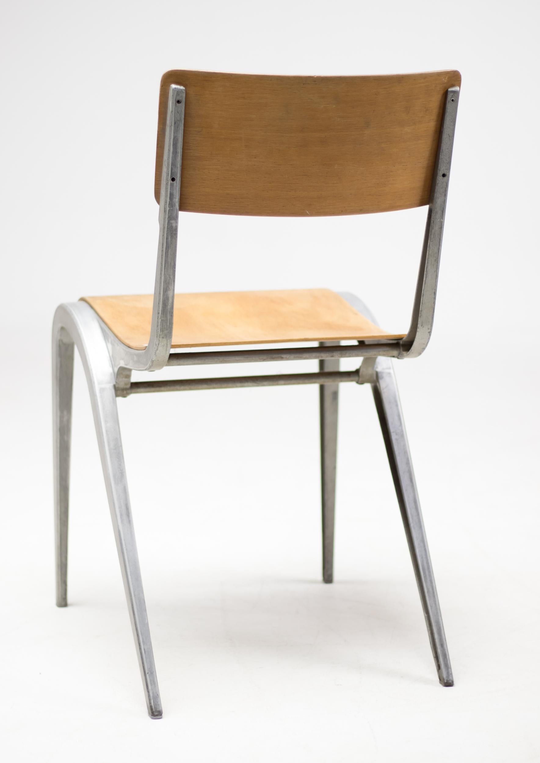 Mid-Century Modern Industrial Cast Aluminum Chair by James Leonard