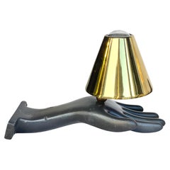 Industrial Cast Aluminum Hand Form Glove Mold Wall Sconce
