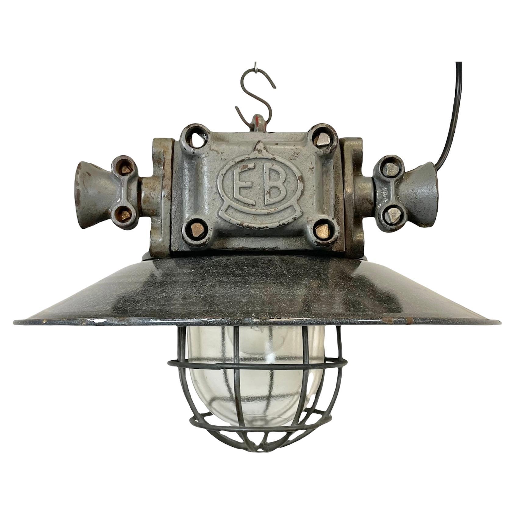 Industrial Cast Iron Explosion Proof Lamp, 1960s at 1stDibs