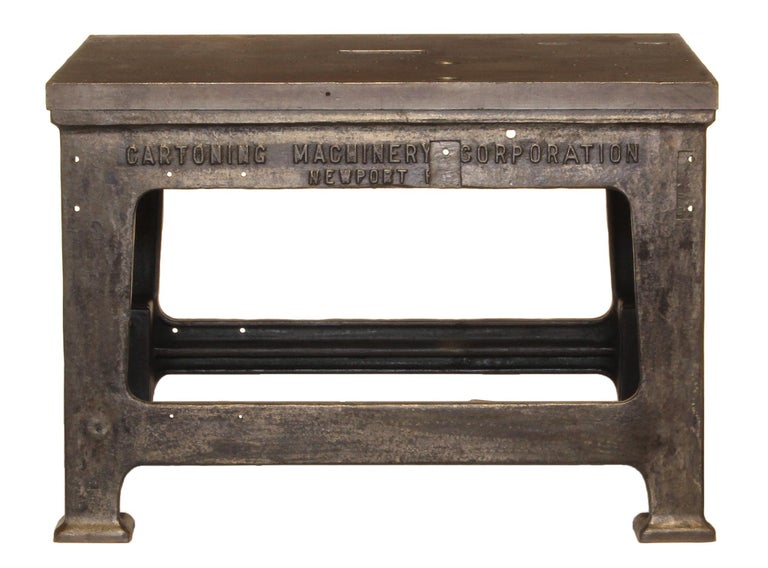 Industrial Cast Iron Table at 1stdibs