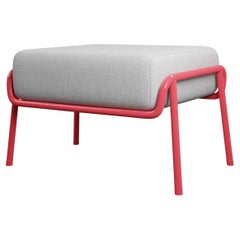 Industrial CAYENNE Finish Ottoman DUV with Cream fabric handcrafted by Murmurio