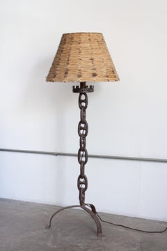 Industrial Chain Link Floor Lamp, France 1950s