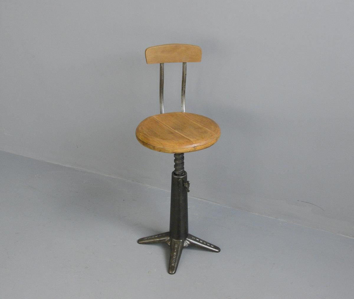 Industrial Chair by Singer, circa 1920s 1