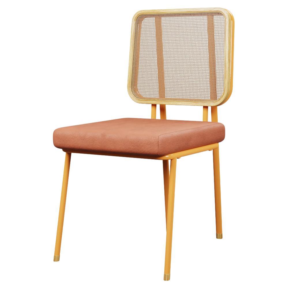 Industrial chair DUV Coral leather handcrafted by Murmurio