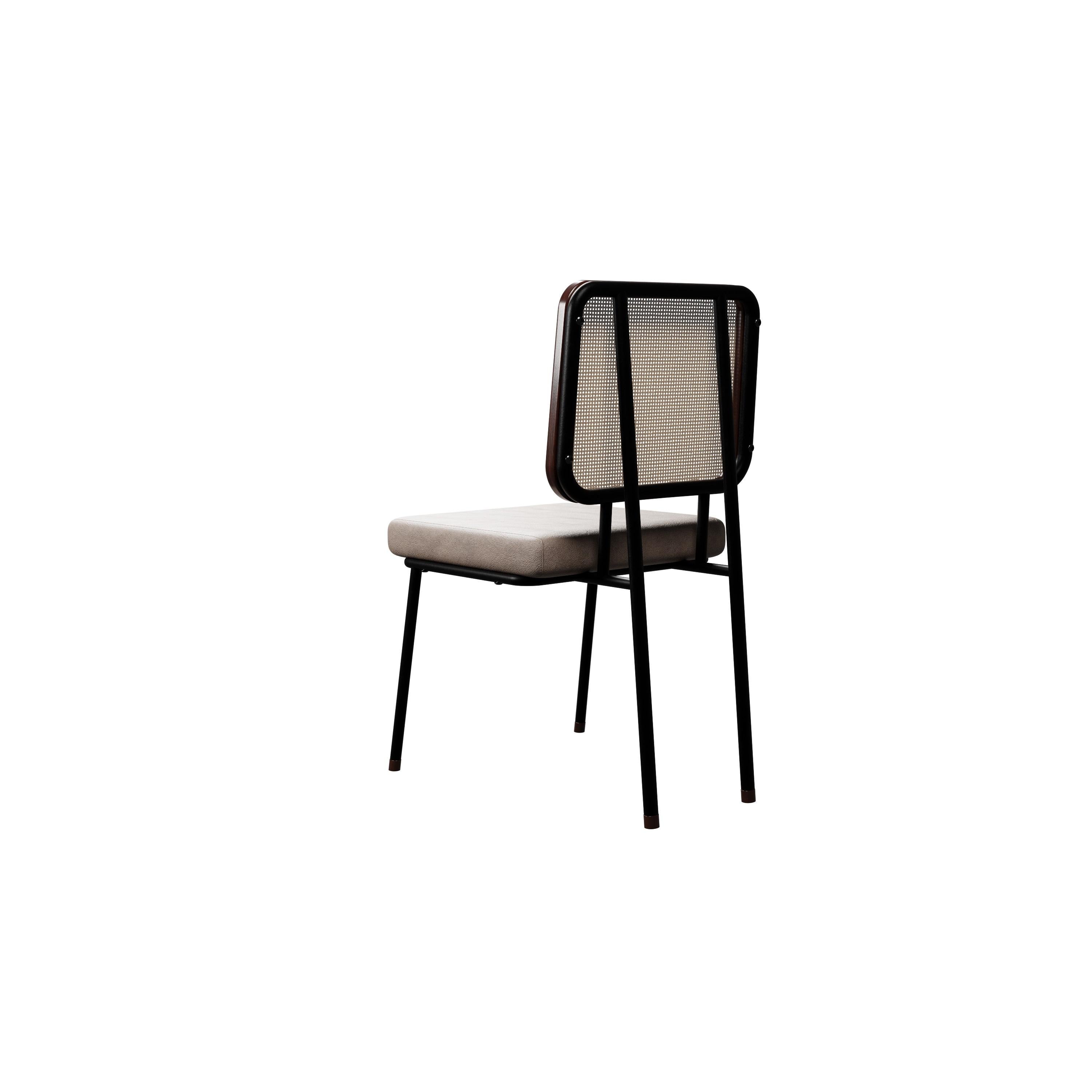Industrial chair DUV Cream leather handcrafted by Murmurio In New Condition For Sale In Lordelo, PT