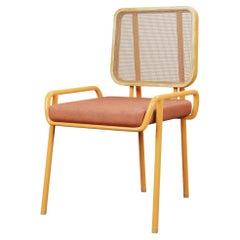 Sedia industriale DUV mezzo braccio in pelle Coral realizzata a mano da Murmurio