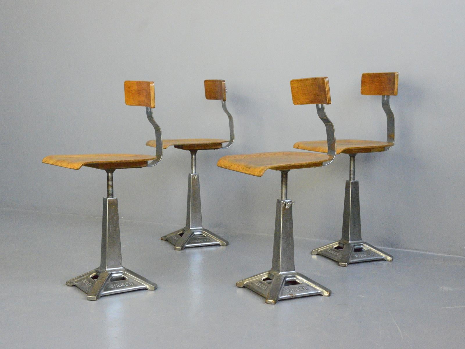 Industrial Chairs by Singer, Circa 1930s 6