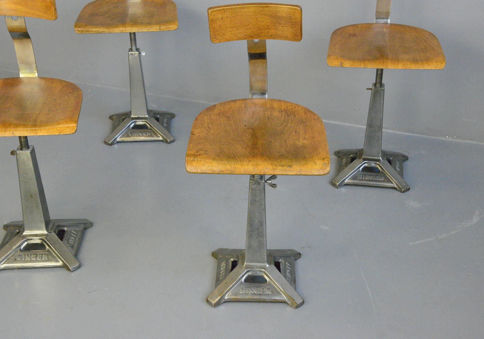 English Industrial Chairs by Singer, Circa 1930s