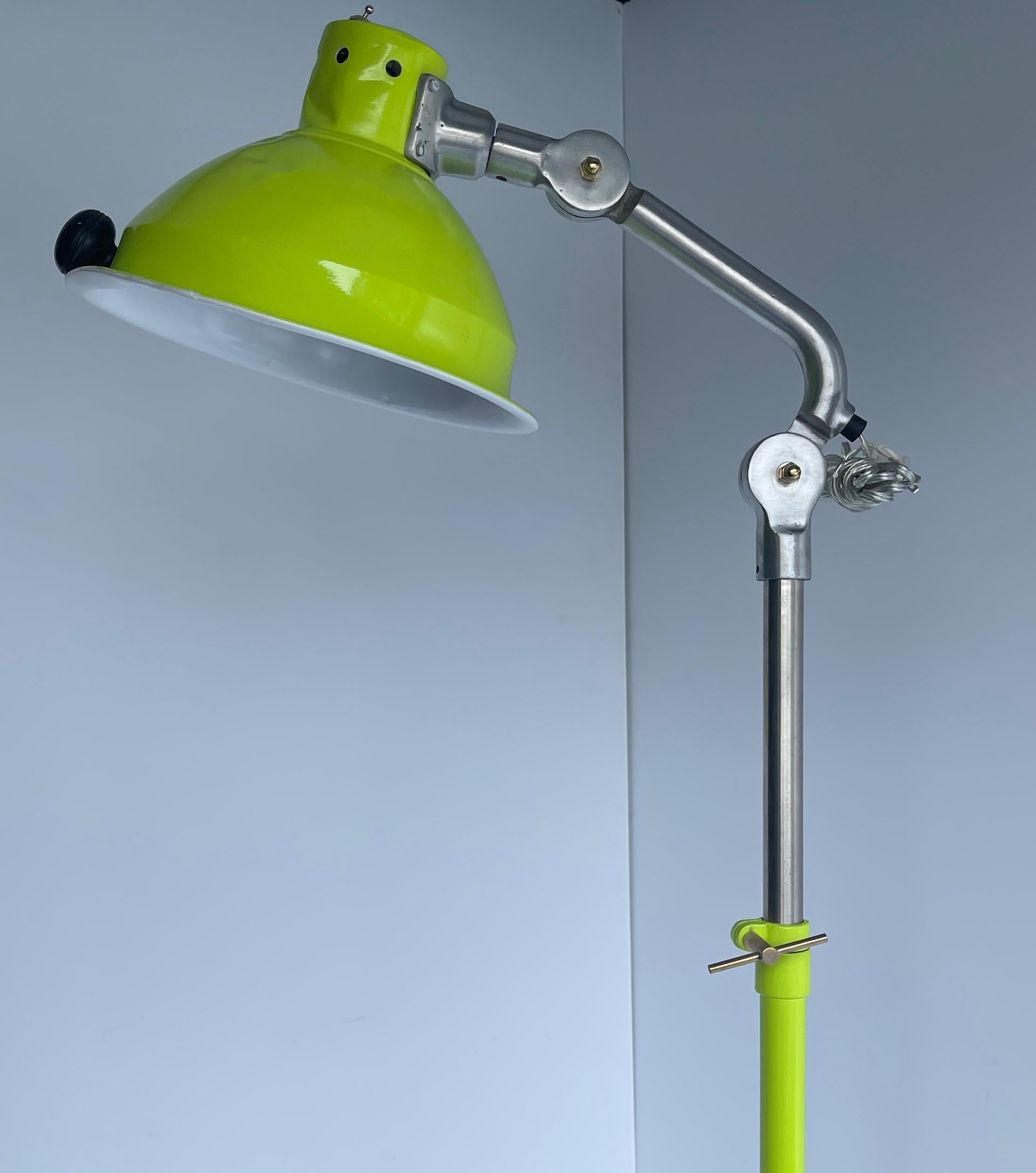 Industrial Chartreuse Powder Coated Iron Floor Lamp, M. Brandt and Son Co 5