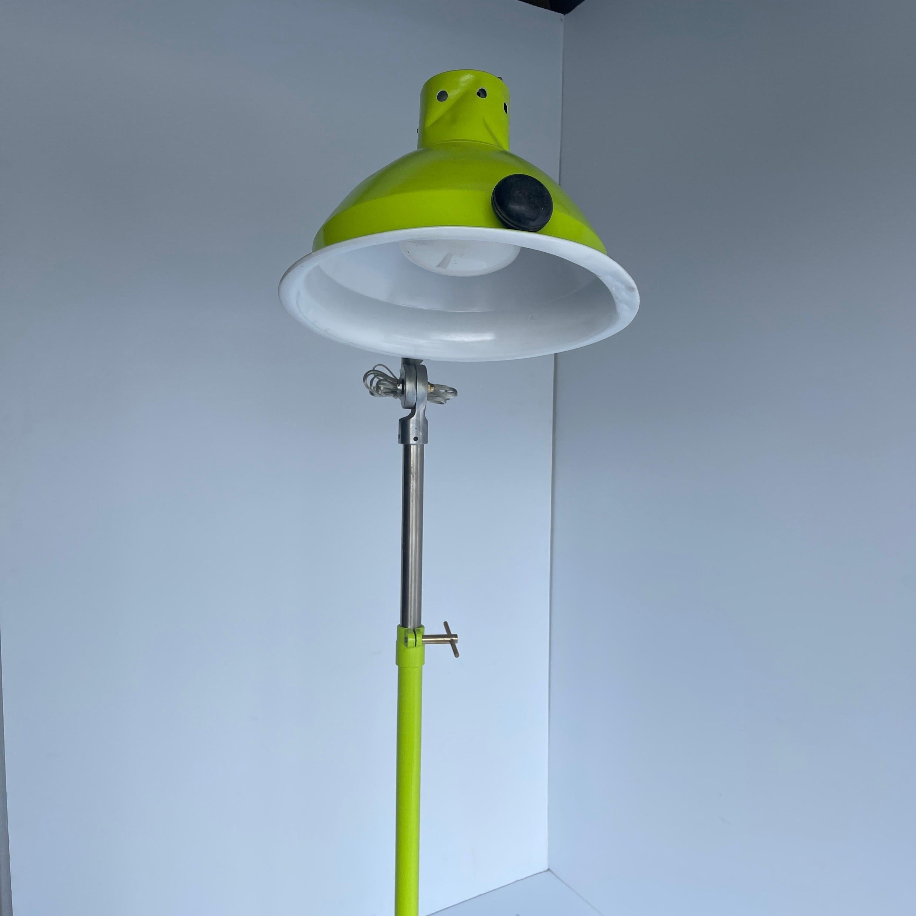 Industrial Chartreuse Powder Coated Iron Floor Lamp, M. Brandt and Son Co 10