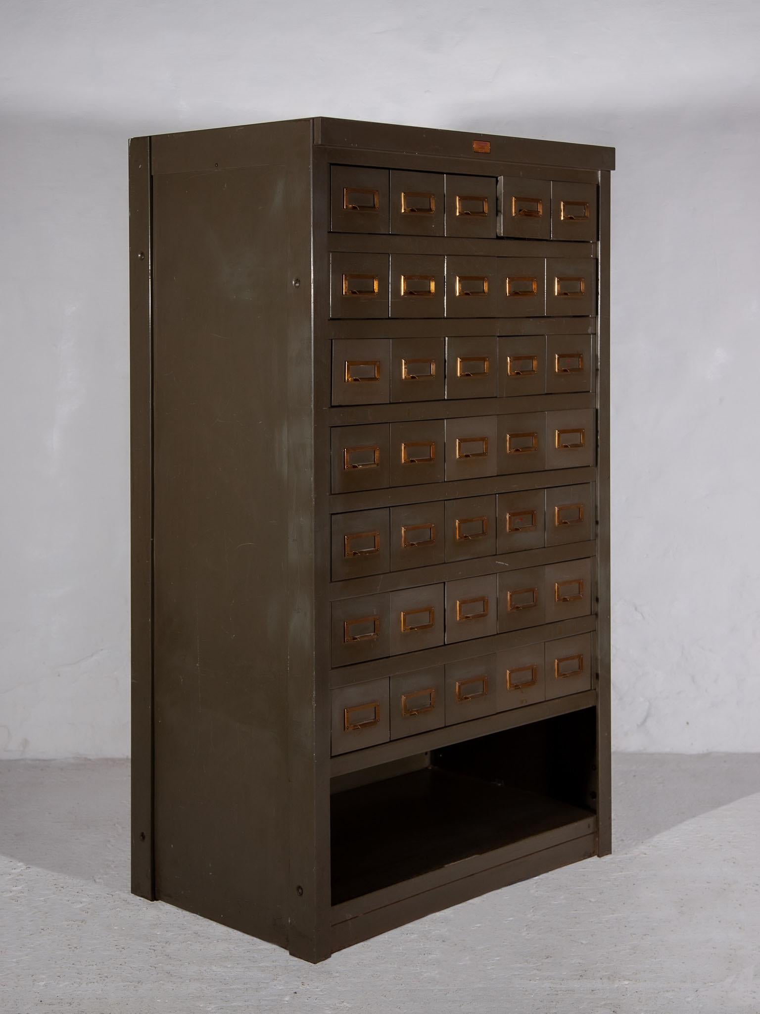 Mid-20th Century Industrial Chest of Drawers, 1940s by Acior Maison Desoer Liège, Belgium For Sale