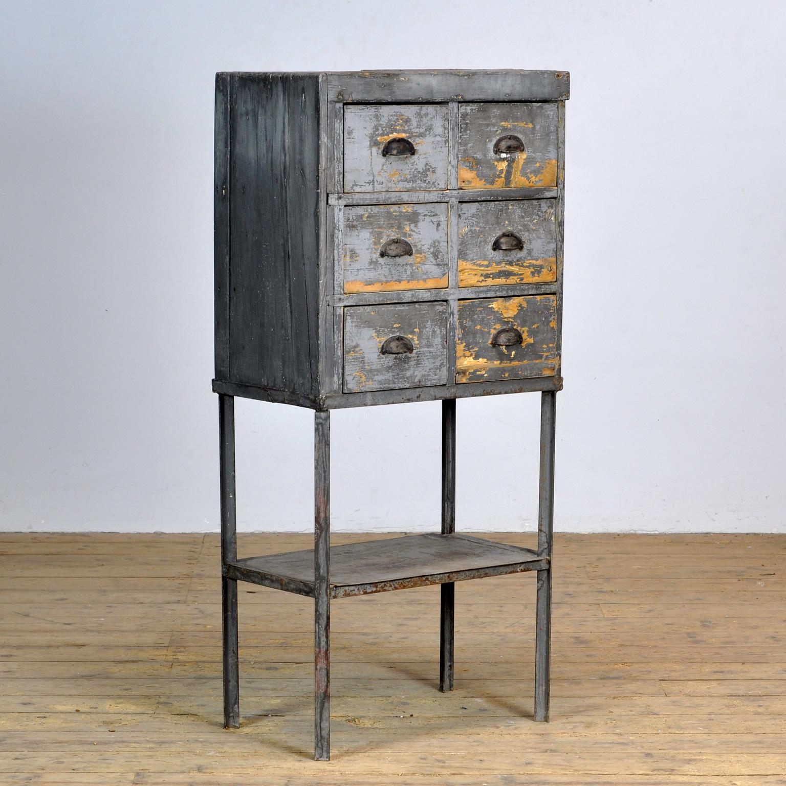 French Industrial chest of drawers, 1950's For Sale