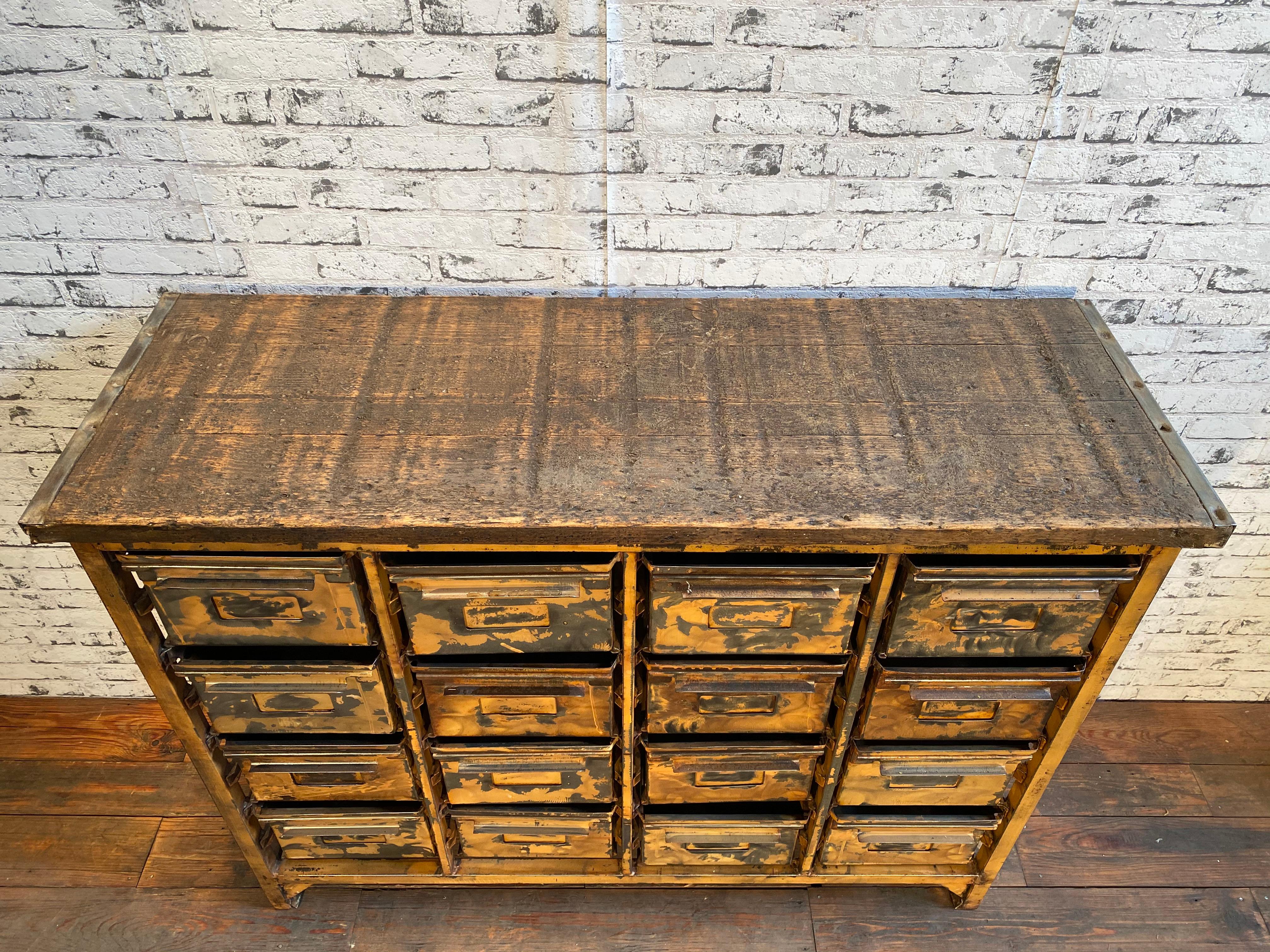 Industrial Chest of Drawers, 1950s In Good Condition In Kojetice, CZ