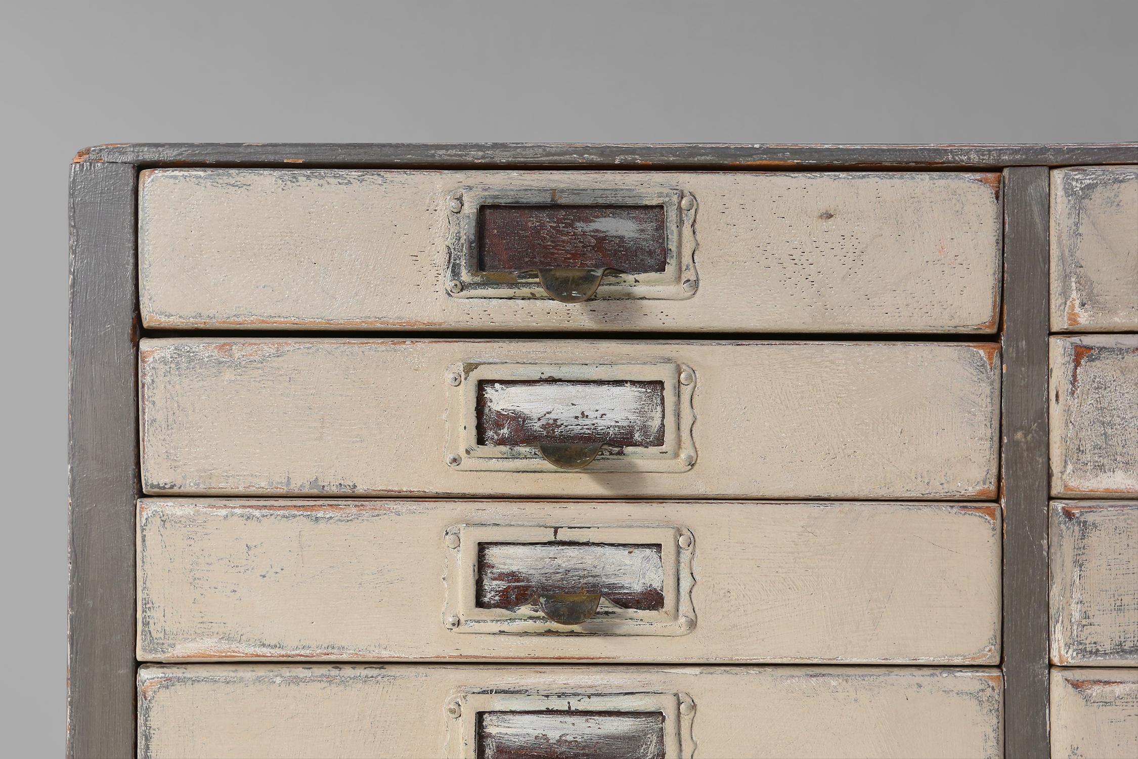 Industrial chest of drawers Ca.1930 For Sale 2