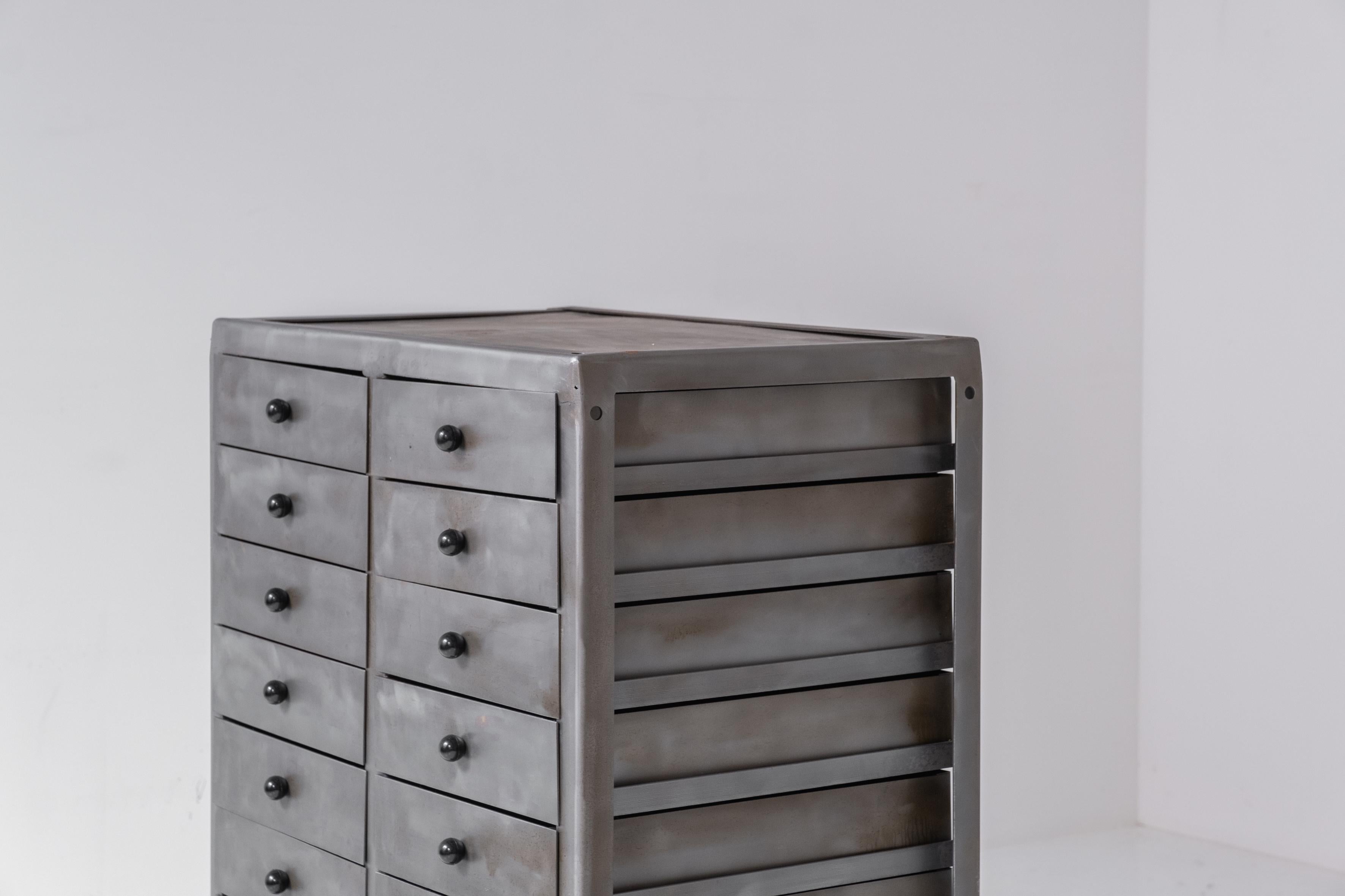 Mid-20th Century Industrial Chest of Drawers Designed in the Netherlands Around the 1960s