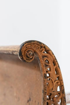 Industrial Chic Antique Single Bed in Wrought Iron