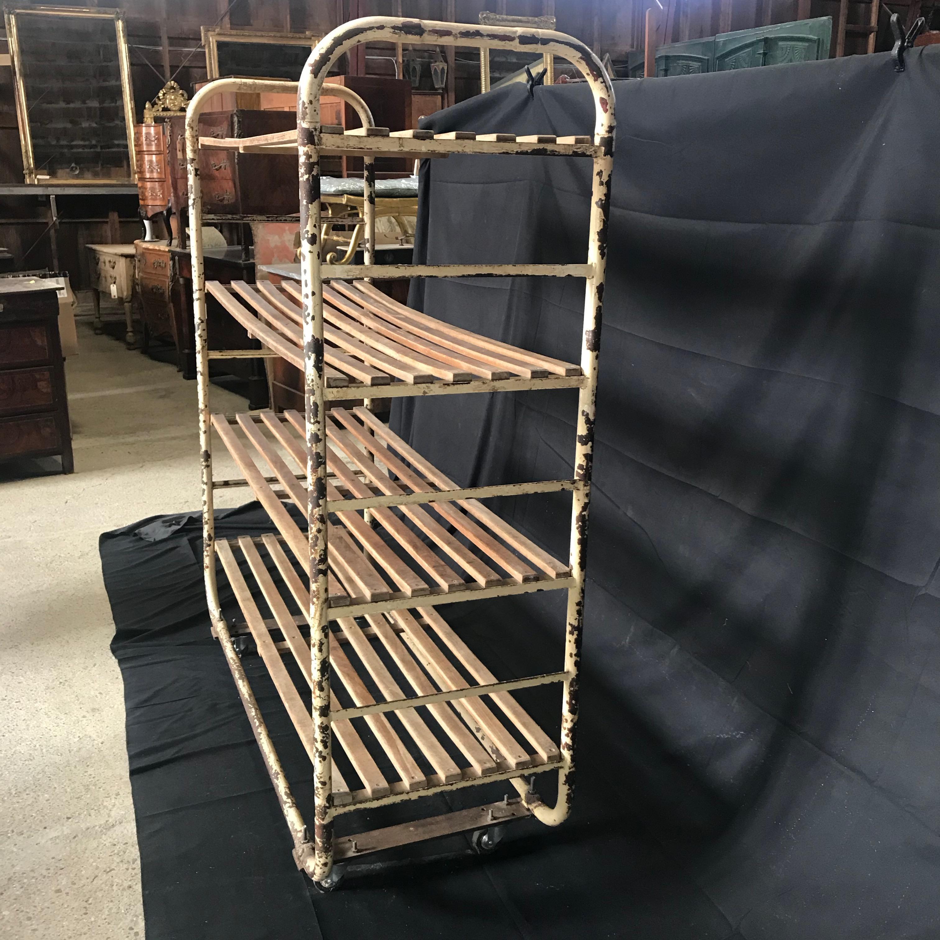 Metal Industrial Chic French Bakers Rack Shelving Unit