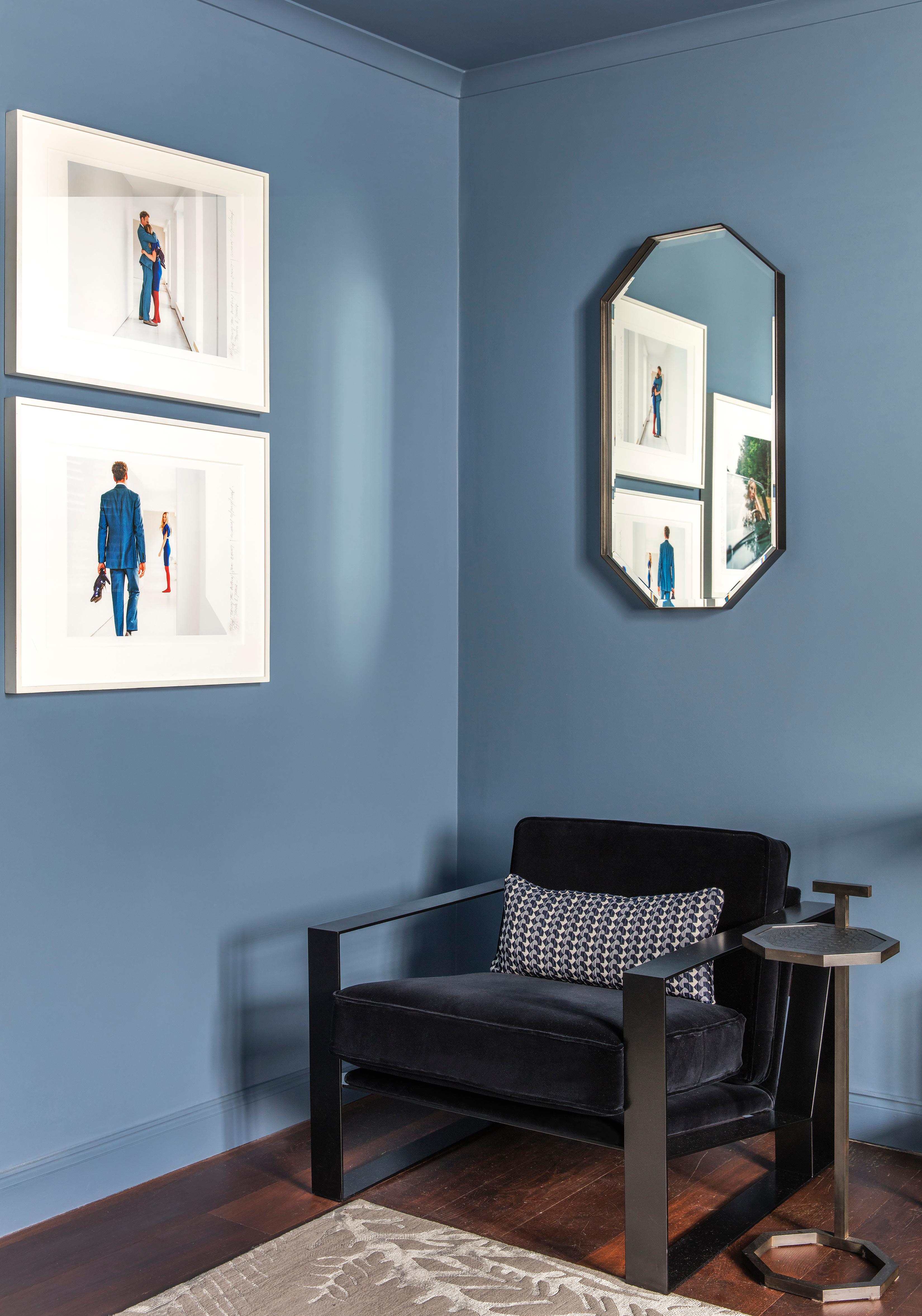 Britannique Miroirs octogonaux Eros en acier de style industriel chic avec miroir simple ou ancien en vente