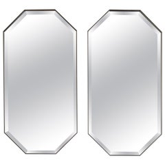 Industrial Chic Style Eros Octagonal Steel Mirrors with Plain or Antique Mirror
