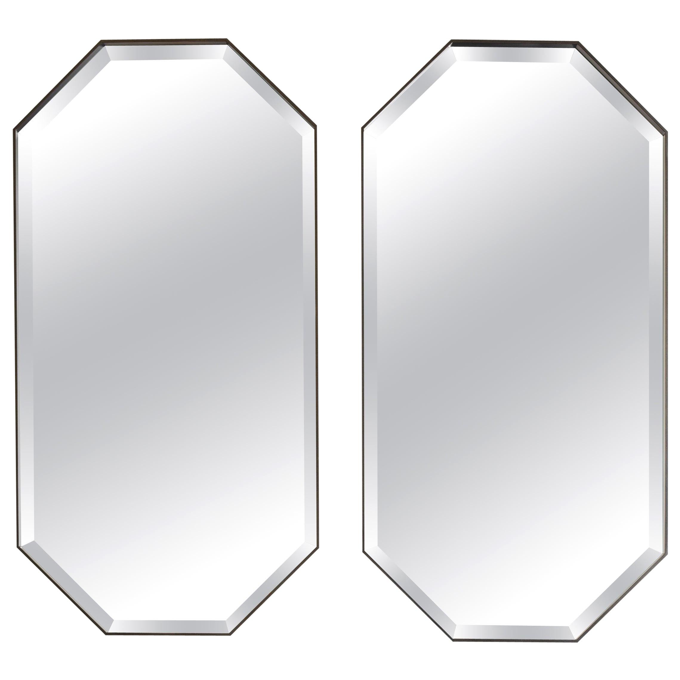 Eros: Runde Stahlspiegel mit glattem oder antikem Spiegel, Industrial Chic-Stil