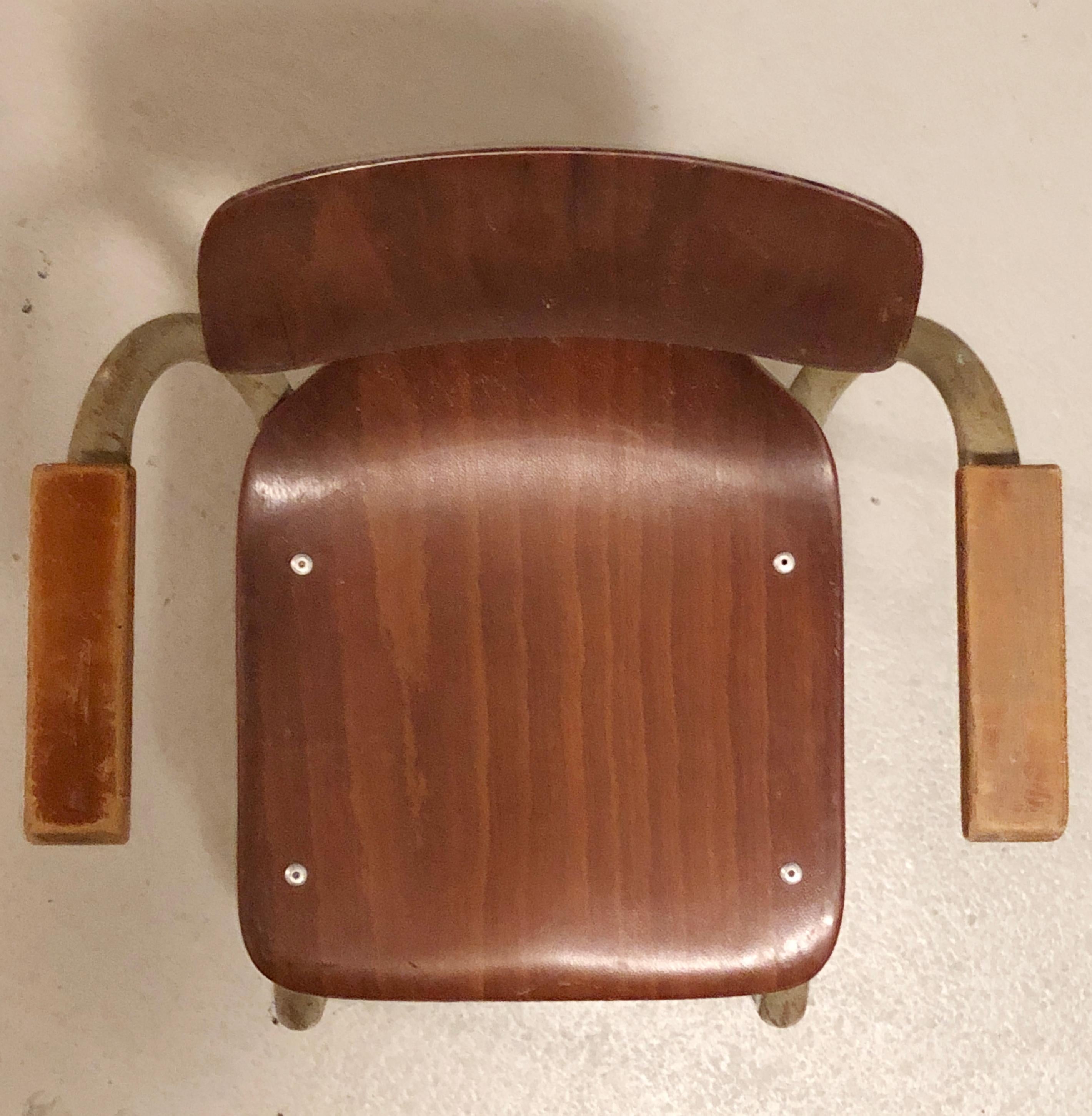 Industrial children chairs - Willy van der Meeren for Tubax - Pagholz 1970's For Sale 9
