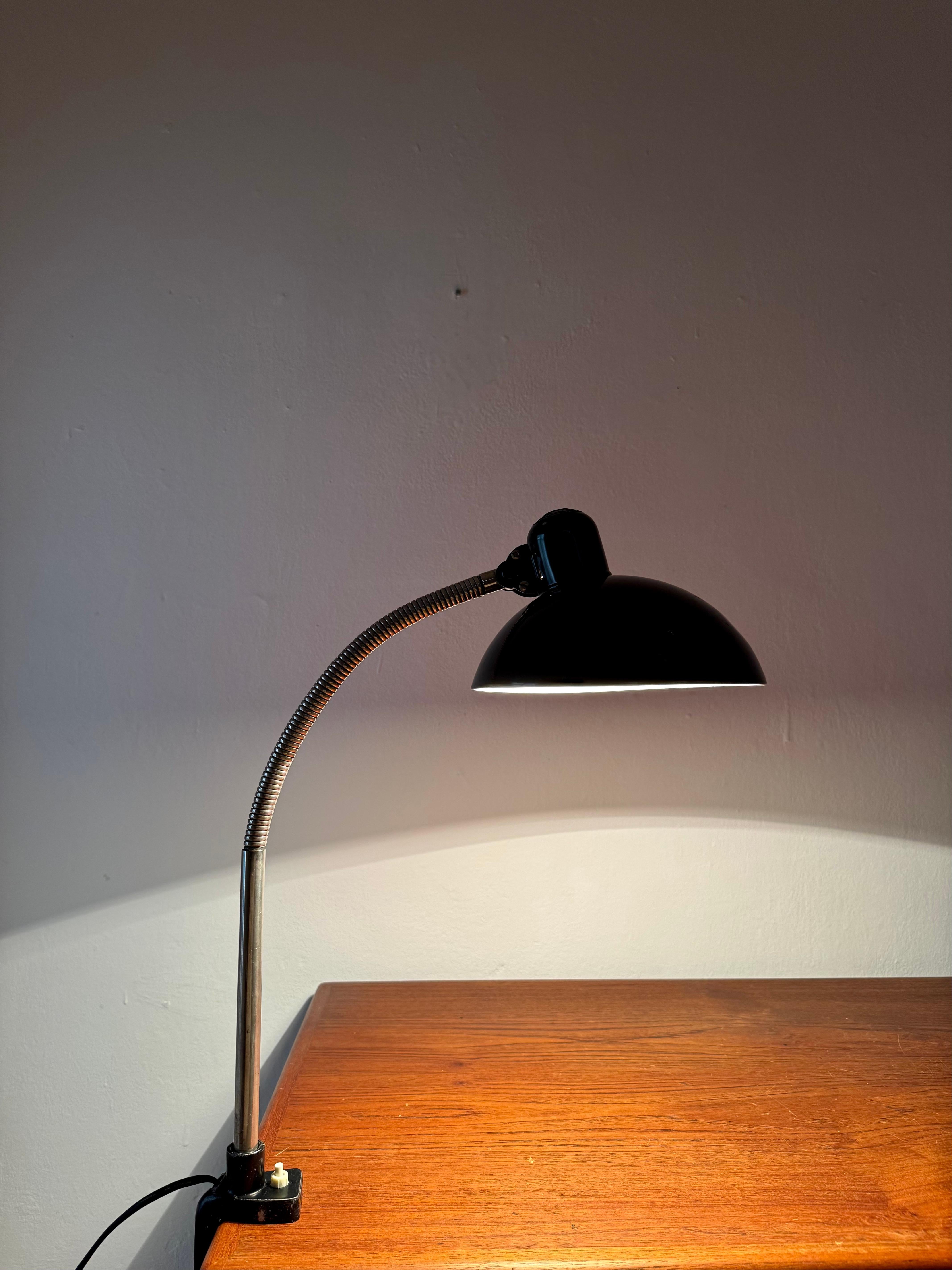 Industrial Clamp Lamp by Christian Dell for Kaiser Idell For Sale 3