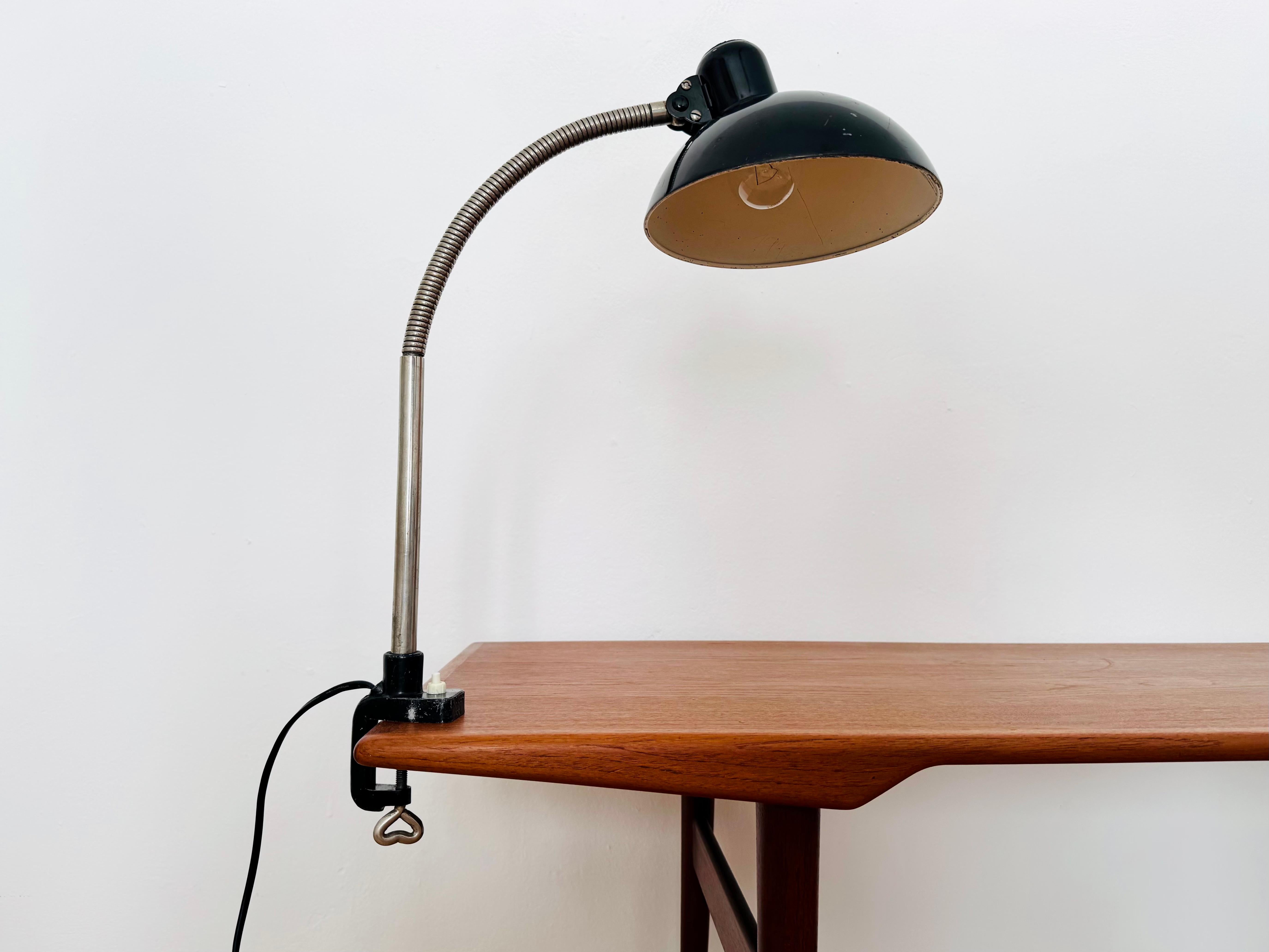 German Industrial Clamp Lamp by Christian Dell for Kaiser Idell For Sale