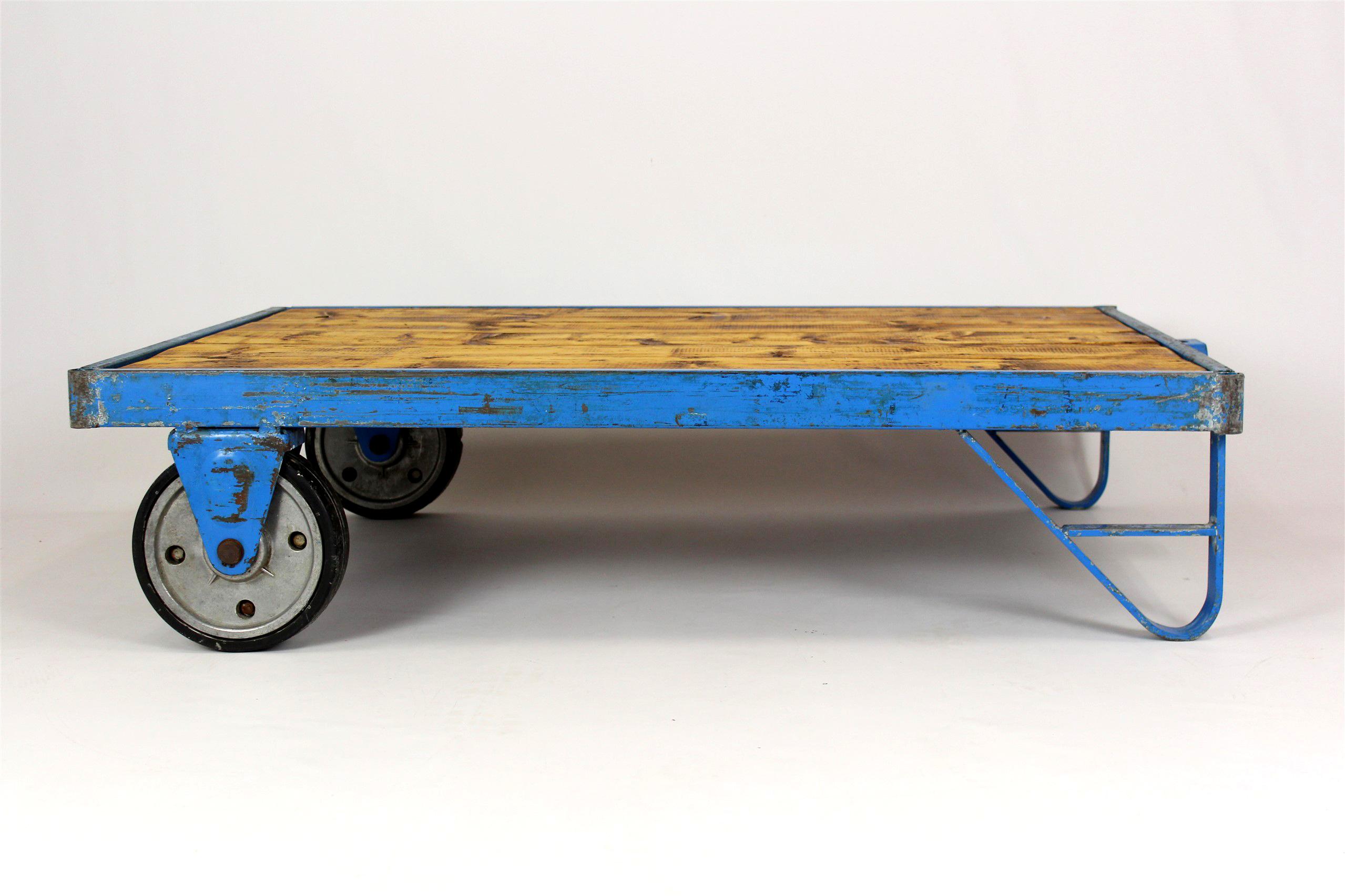 Industrial Coffee Table Cart, Czech Republic, 1950s For Sale 6