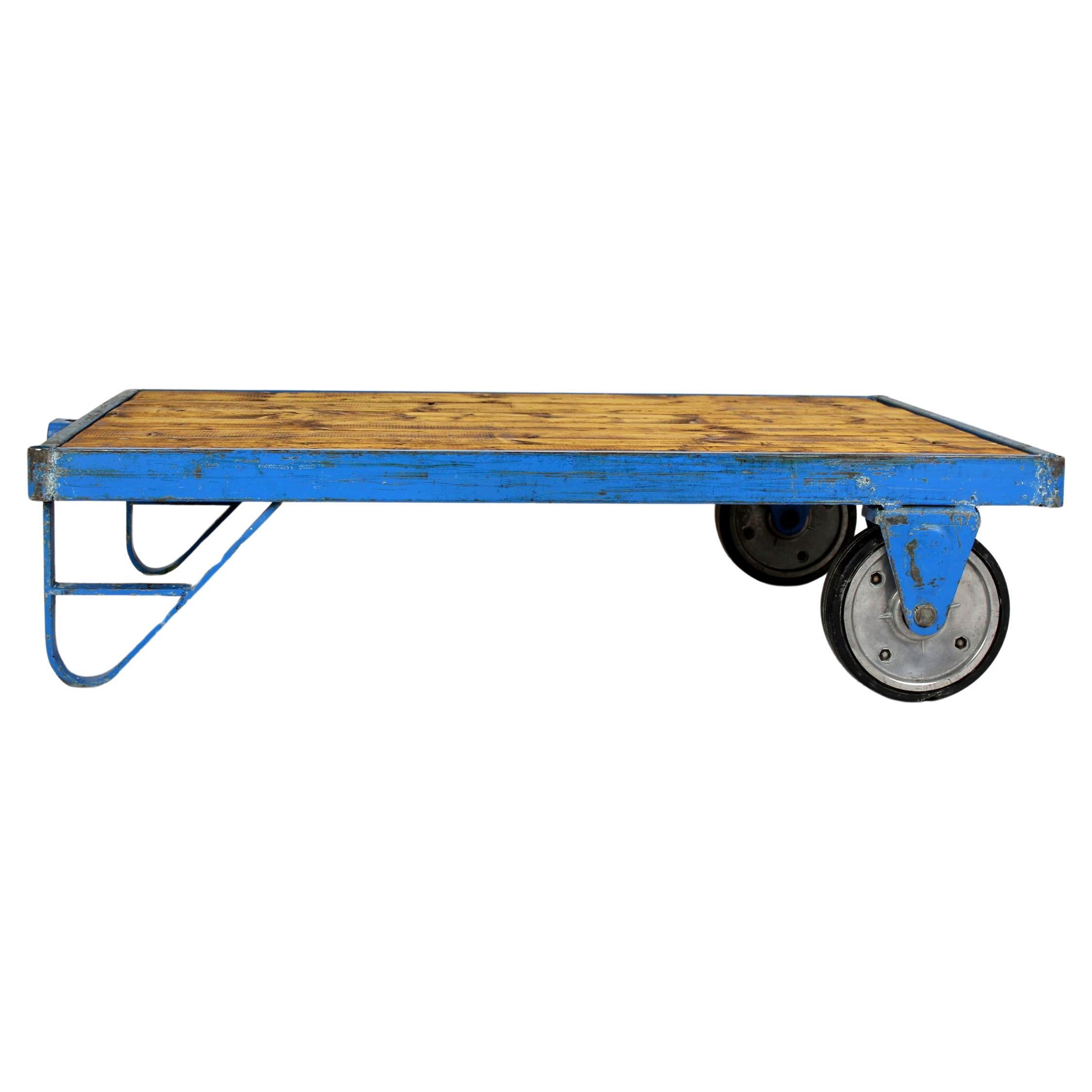 Industrial Coffee Table Cart, Czech Republic, 1950s For Sale