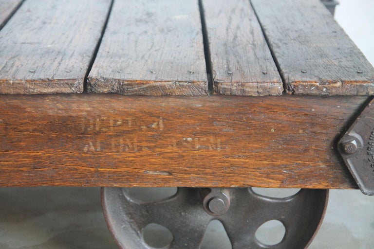 Industrial Coffee Table Cart For Sale at 1stDibs