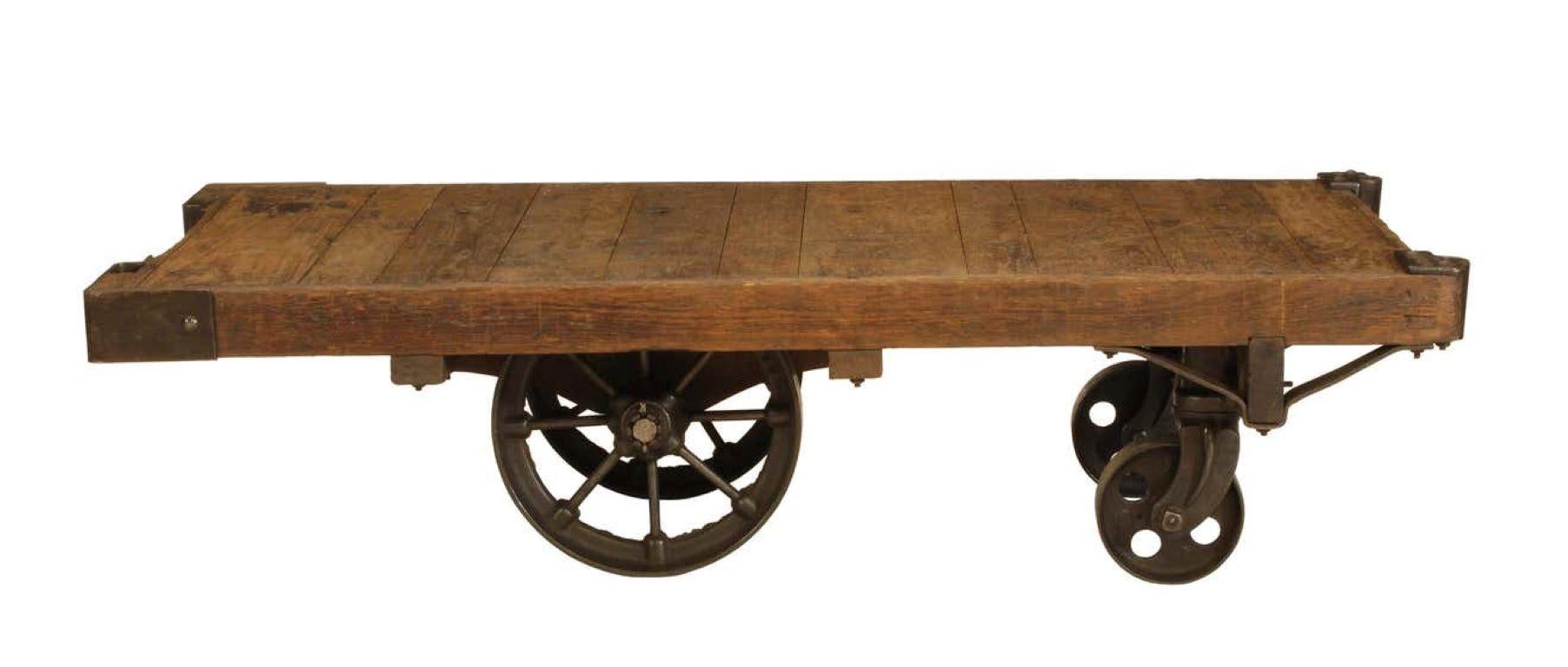 Industrial coffee table / cart from 1941

Overall dimensions: 36