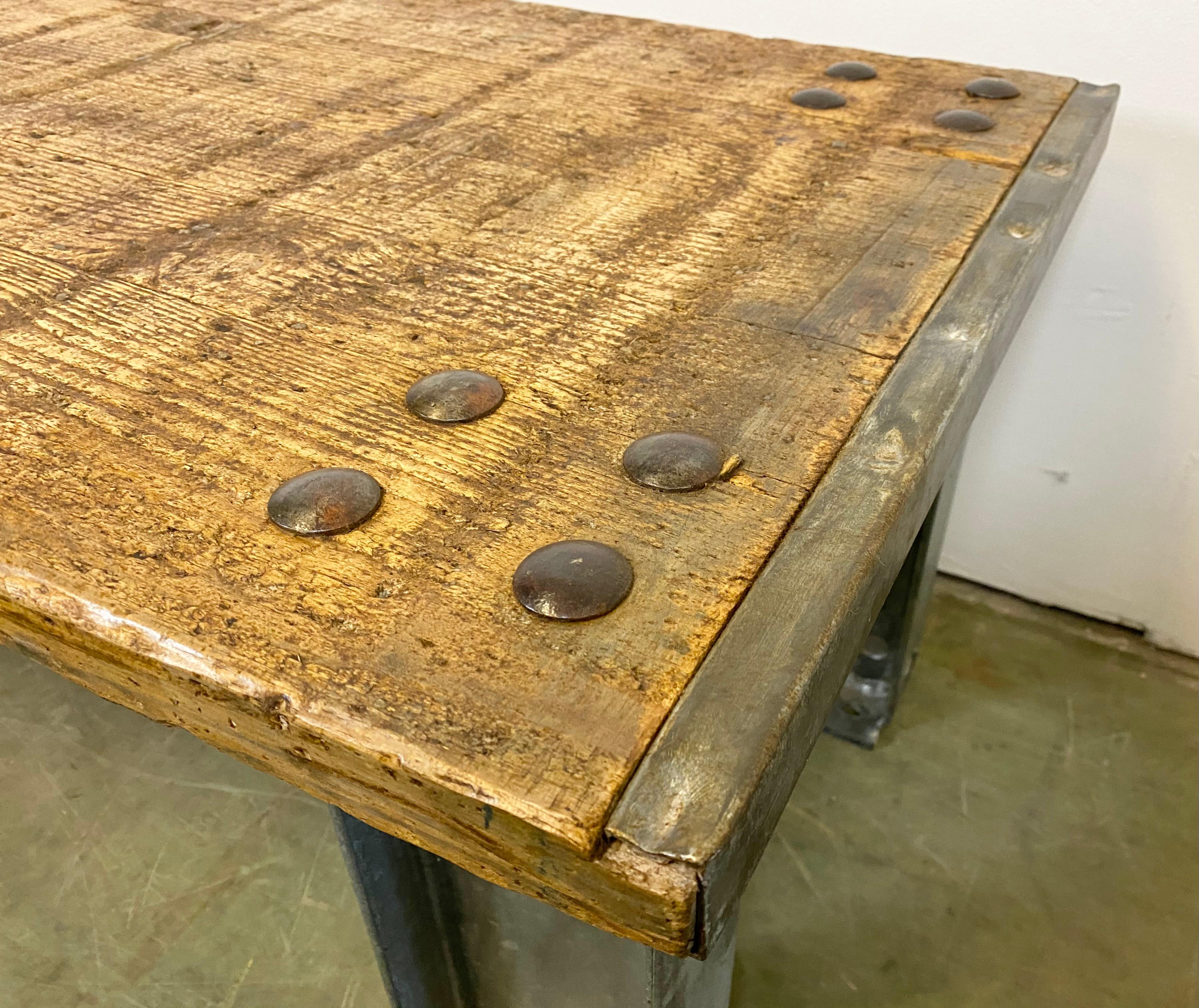 20th Century Industrial Coffee Table For Sale