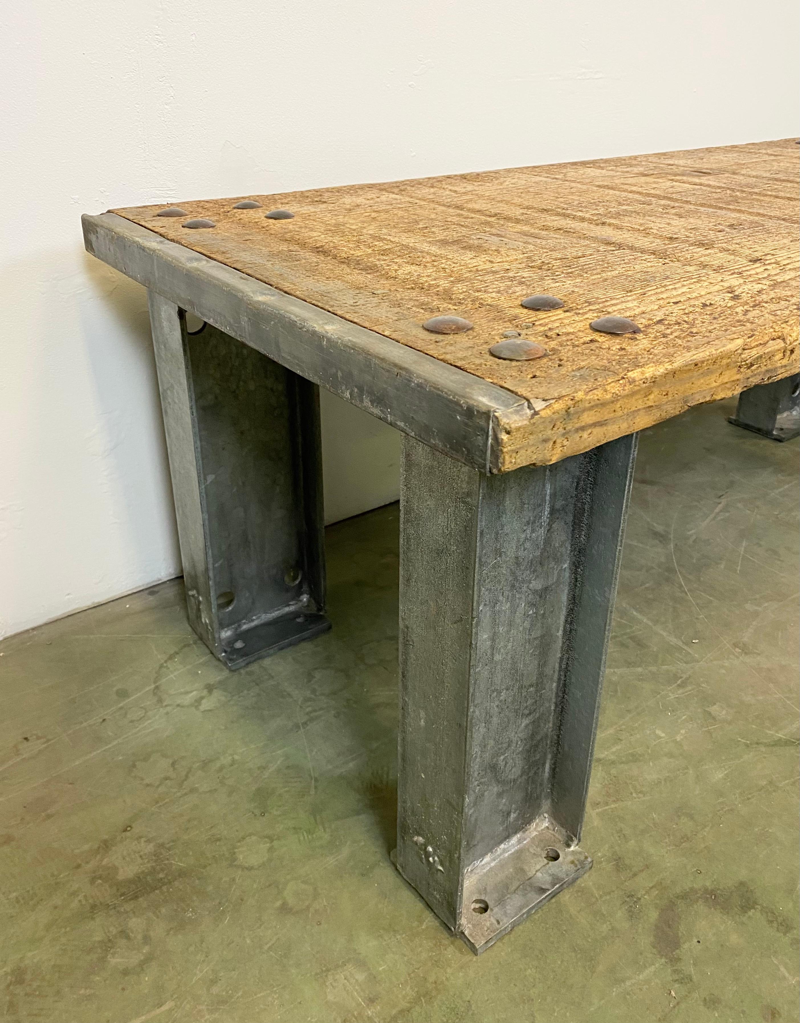 Iron Industrial Coffee Table For Sale