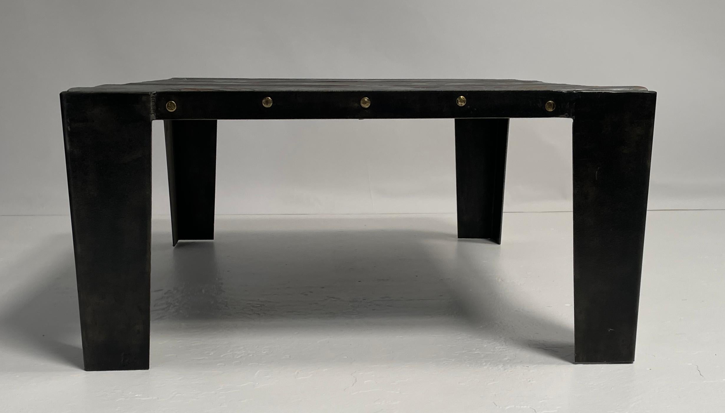 Steel Industrial Coffee Table For Sale