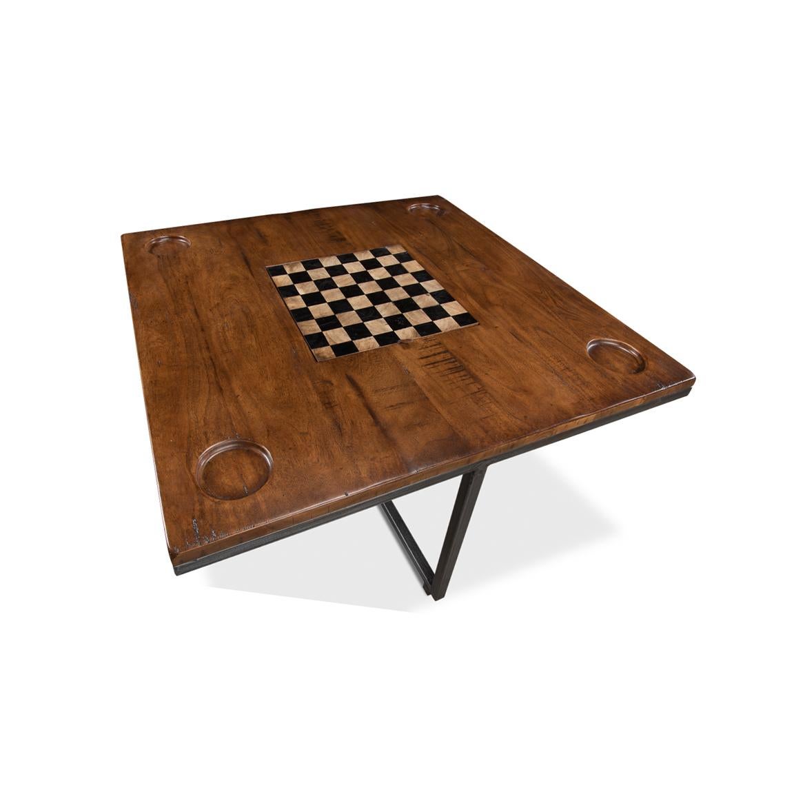 Industrial Coffee Table Game Table In New Condition For Sale In Westwood, NJ