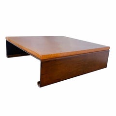 Industrial Coffee Table with Clouded Amber Resin Tap