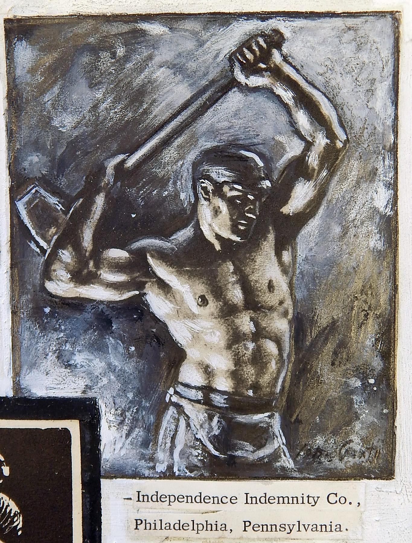 „Industrial“, Kollektion von Eisenarbeitergemälden und Zeichnungen von Garth, 1920er Jahre (Art déco) im Angebot