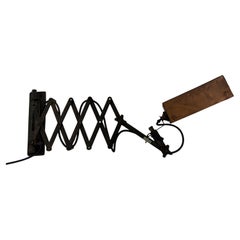 Industrial Concertina Workshop Lamp, Mid 20th Century