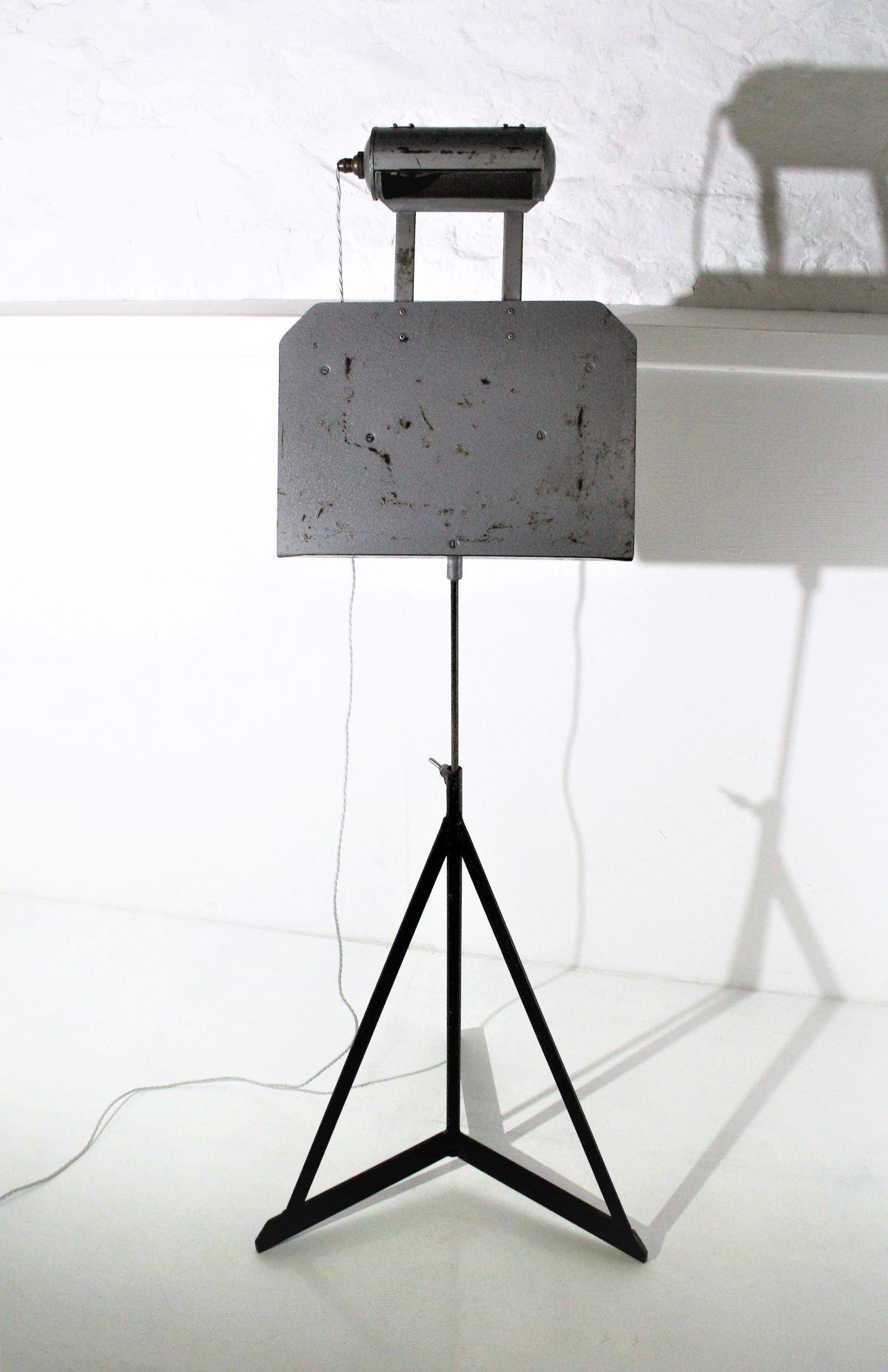 Mid-20th Century Industrial Conductors Music Lamp Stand Painting Stand Book Stand Holder