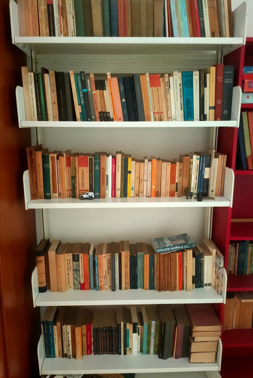 Industrial Congresso Bookcase or Shelving System in White Steel by Lips Vago For Sale 9