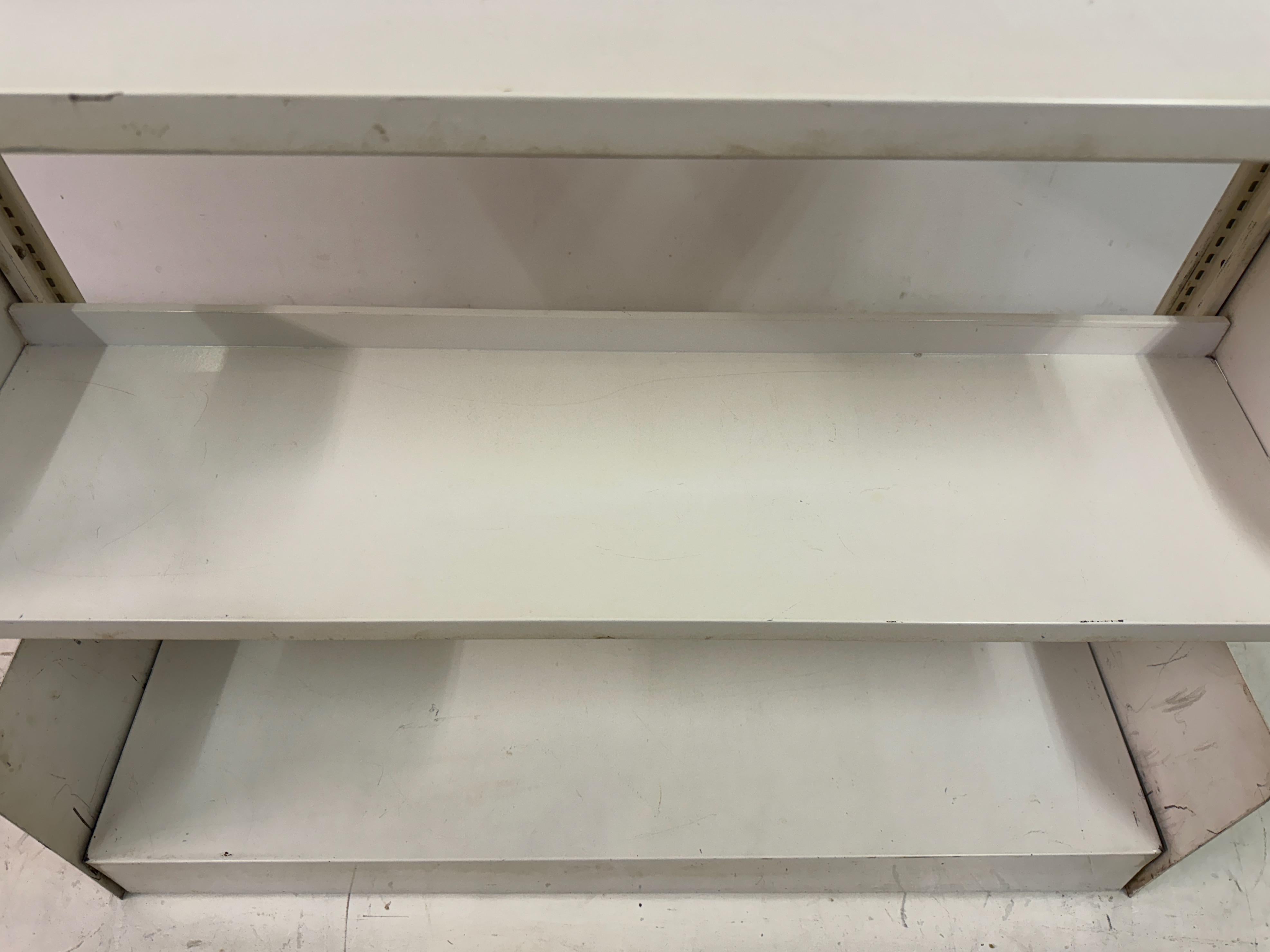 Industrial Congresso Bookcase or Shelving System in White Steel by Lips Vago For Sale 1