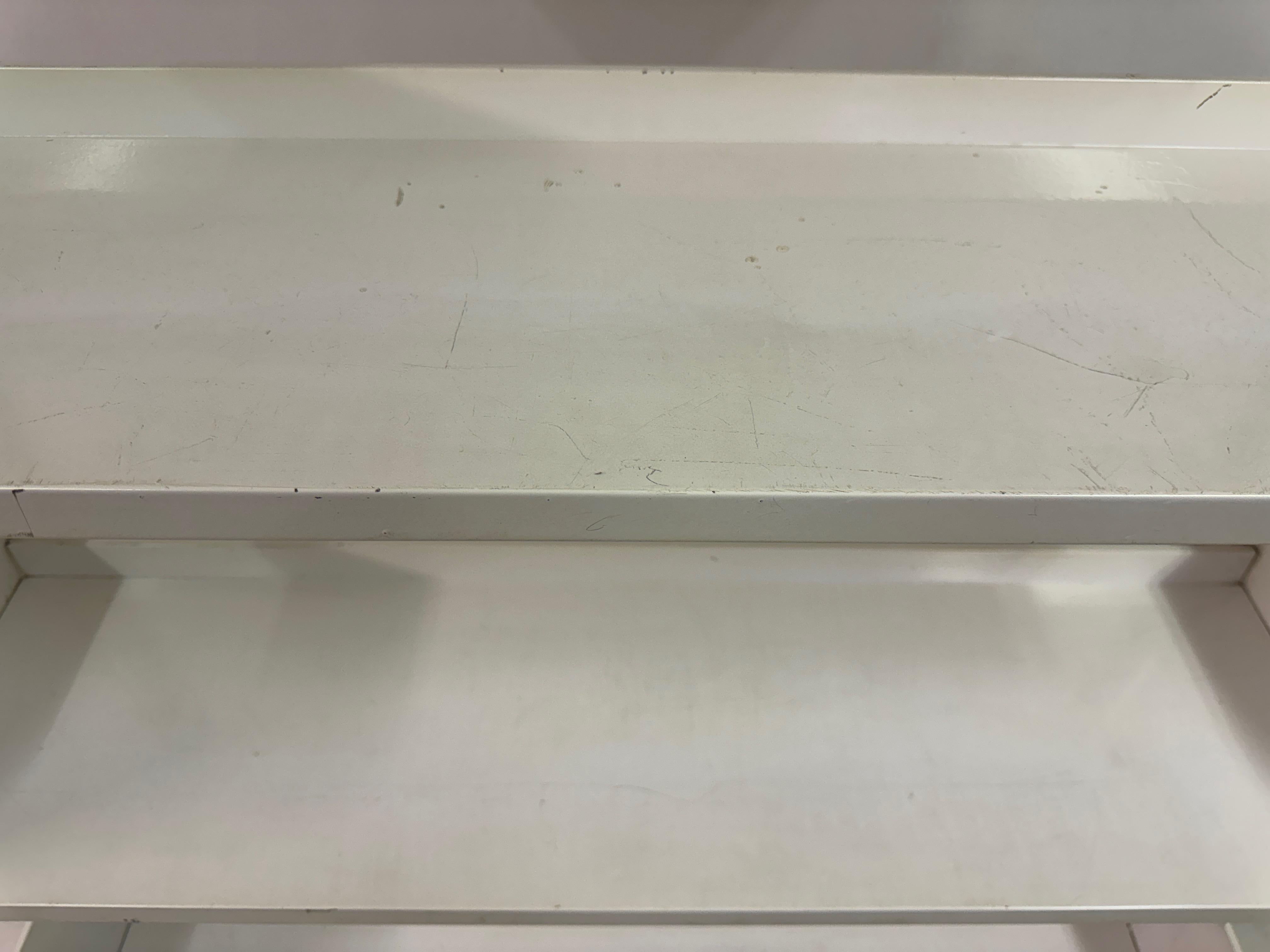 Industrial Congresso Bookcase or Shelving System in White Steel by Lips Vago For Sale 2