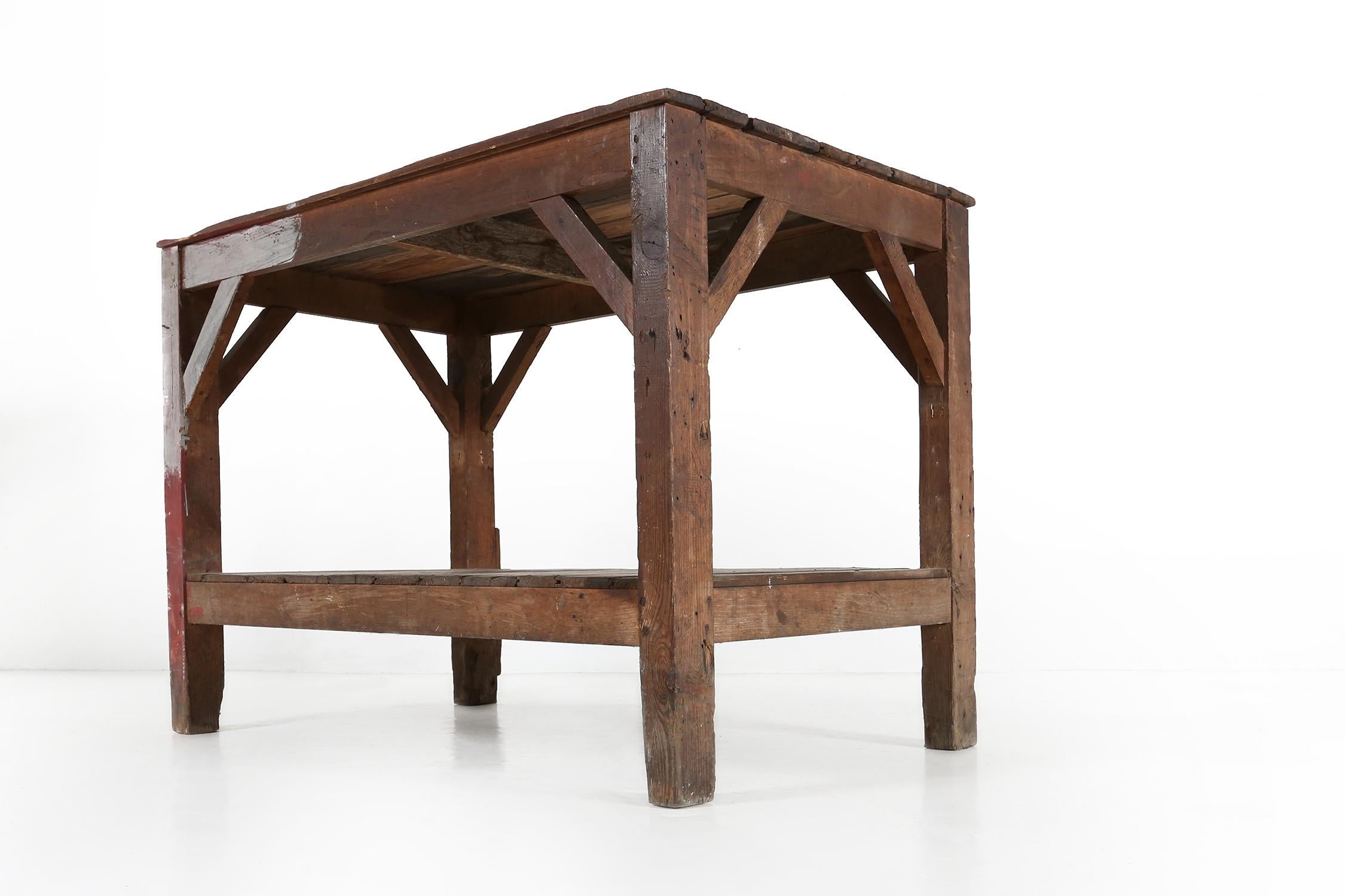 Industrial Console Table Ca.1920 For Sale 5