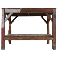 Antique Industrial Console Table Ca.1920