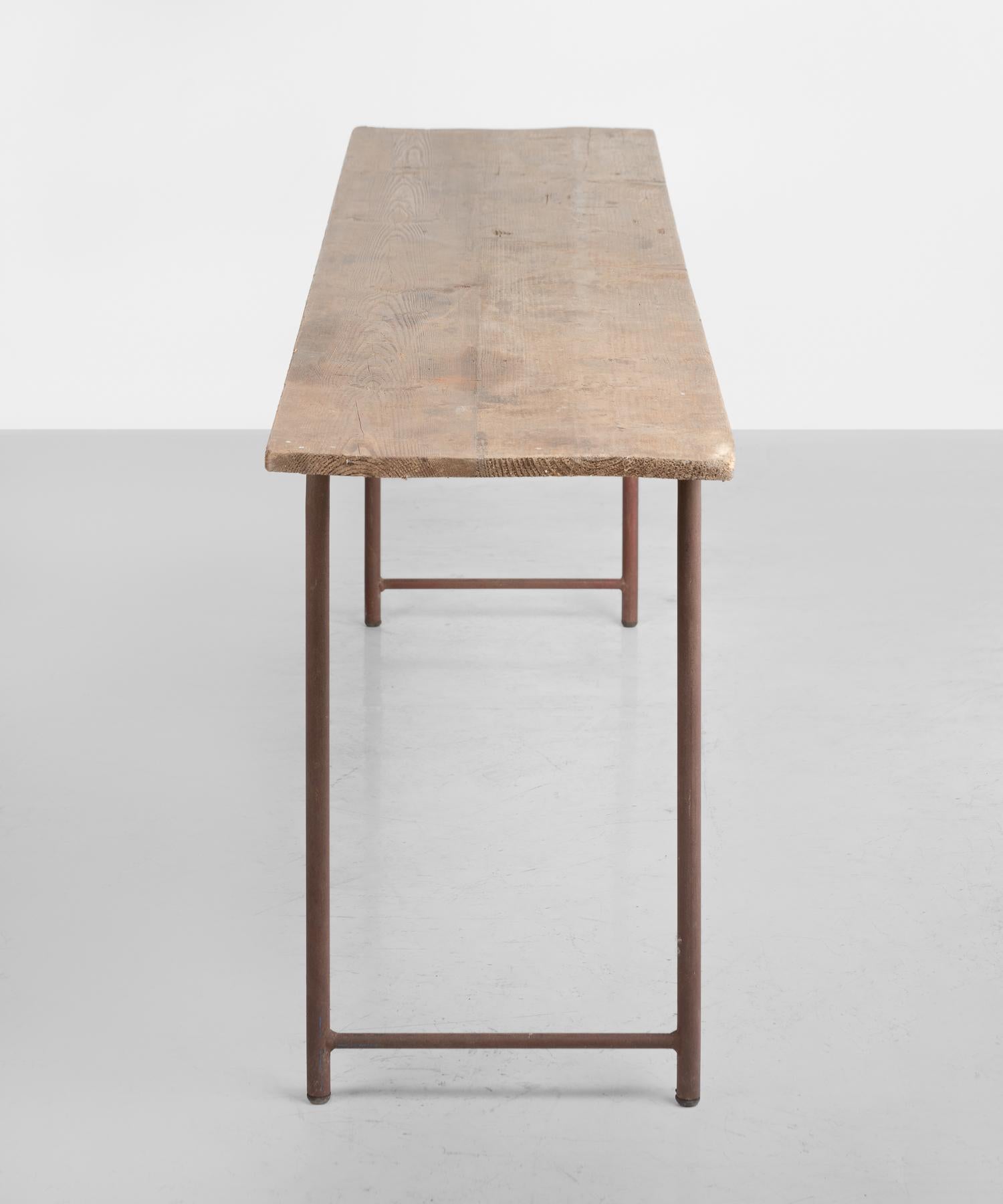 Mid-20th Century Industrial Console Table, circa 1930